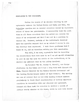 Memorandum from George A. Brownell to President Harry S. Truman