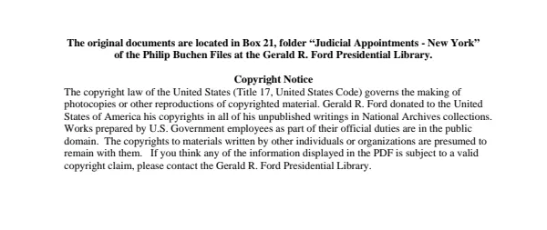 Judicial Appointments - New York