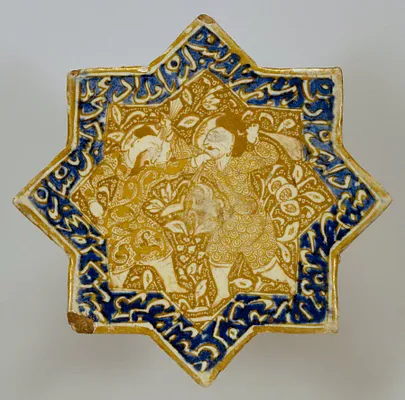 Star Tile with Combat Scene