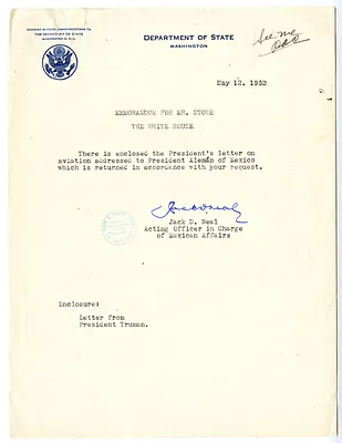 Memorandum from Jack Neal to David Stowe, with Attachment