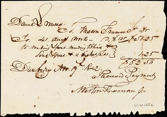 Miscellaneous household receipts