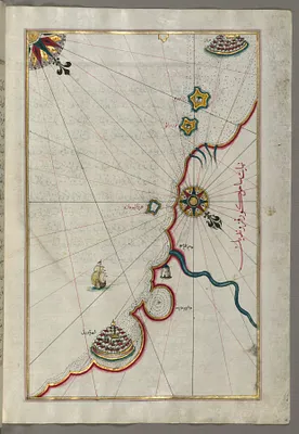 Map of the Coastline From Marano to Caorle, Province of Venice
