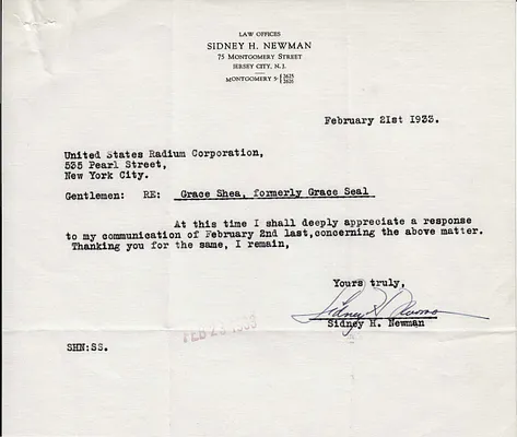 Letters Received, February 21, 1933