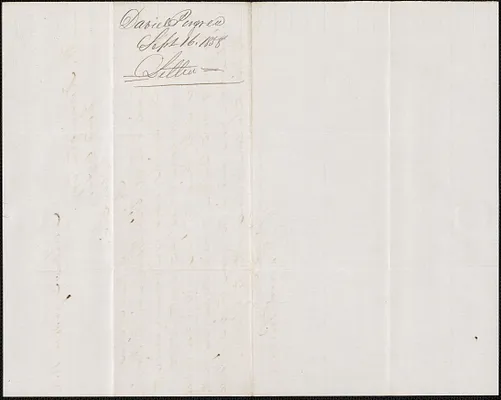 David Pingree to W. A. Harrington, 16 September 1858