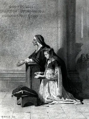 Marguerite in Church Listening to the Dies Irae