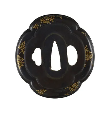 Tsuba with Ferns