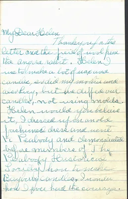 Caroline Mary Hodge [Goodale] to Helen [Philbrick] [May 1946] w/envelope postmarked May 2 1946