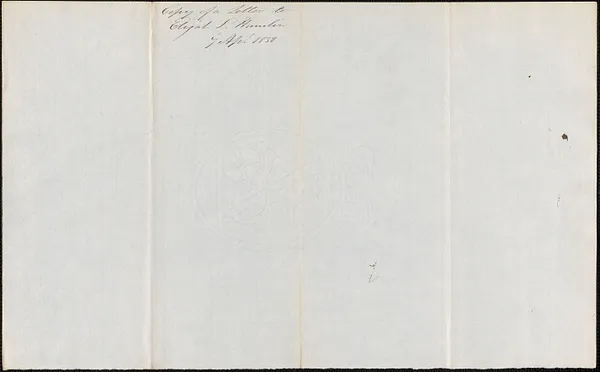 George Coffin to Elijah L. Hamlin, 7 April 1838