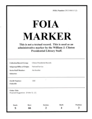 Proposals/Suggestions: [Folder 2]: [1]
