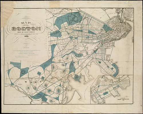 Map of Boston from the latest surveys