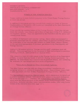 List of Women in the Foreign Service