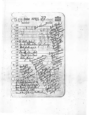 Lyndon Johnson's 1956 Desk Diary I, beginning 4/27/1956