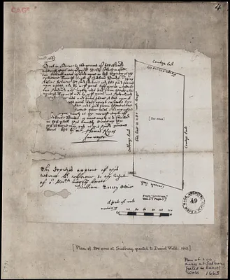 Plan of 200 acres at Sudbury, granted to Daniel Weld