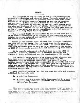 Anonymous Memorandum, England