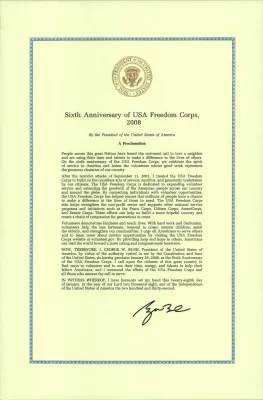 Sixth Anniversary of USA Freedom Corps, 01/29/2008