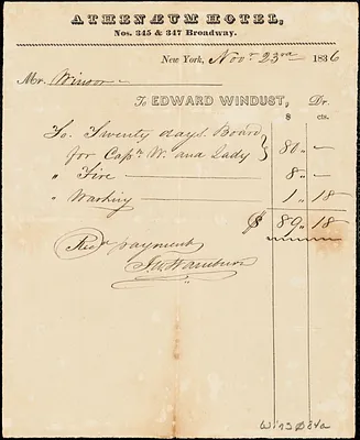 Miscellaneous household receipts