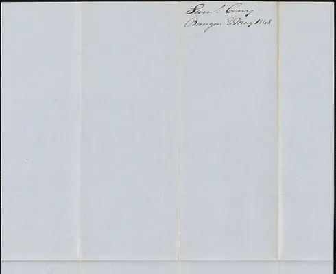 Samuel Cony to George Coffin, 3 May 1849