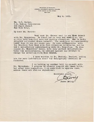 Letters Received to H.H. Barker, May 8, 1931