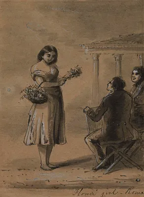 Girl Selling Flowers