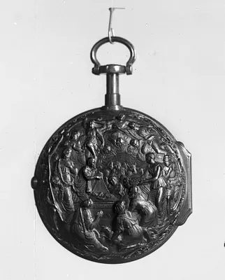 Watch in double case; ADORATION OF THE SHEPHERDS