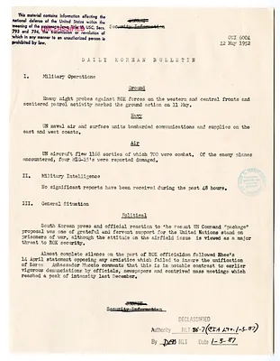 Memorandum, Daily Korean Bulletin