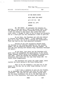 Press Secretary Briefings, 8/26/74