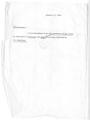 Memorandum for the File