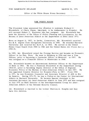 Bloomfield, Richard J. [Biography]
