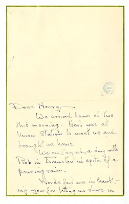 Letter from Mary Ethel Noland to Harry S. Truman
