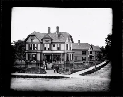 Three hipped gable houses