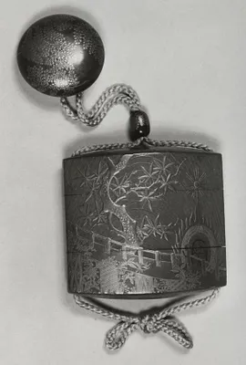 Inro with Drums and Pipes for Classical Bugaku Dance