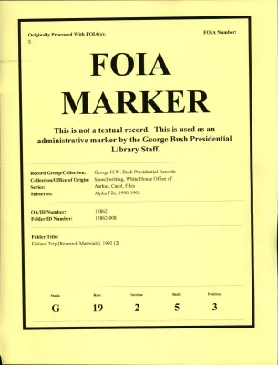 Finland Trip [Research Materials, 1992] [OA 6902] [6]