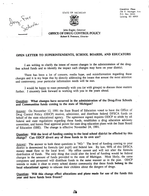 Michigan: ODCP [Office of Drug Control Policy]