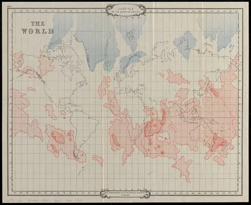 Lemuria at its greatest extent ; Lemuria at a later period