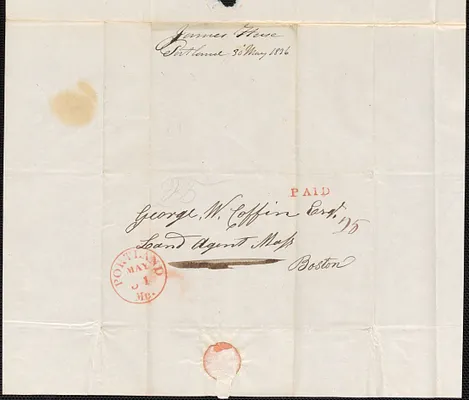James Huse to George Coffin, 30 May 1836