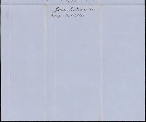 James Norris and Company to Samuel Warner, 12 September 1851