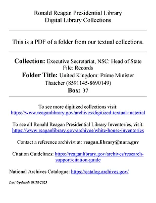 United Kingdom: Prime Minister Thatcher (8591145-8690149)