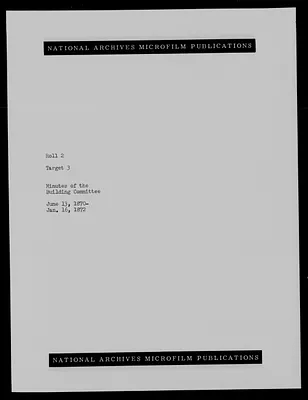 Minutes of the Building Committe: June 13, 1870 - January 16, 1872