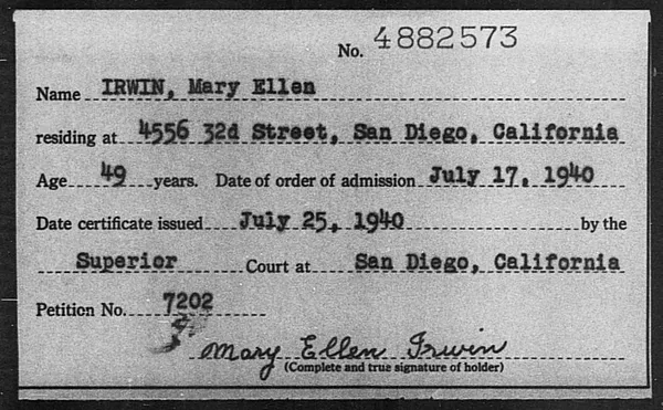 Irwin, Mary Ellen - 1940