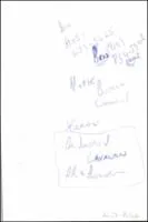 Correspondence: Handwritten note on back of housekeeping notepad paper from International Inn.
