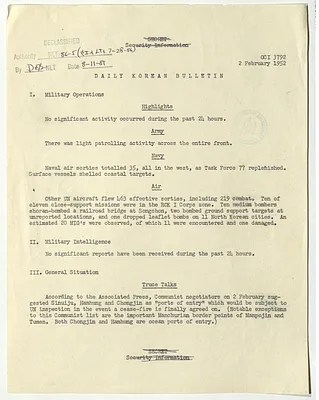 Memorandum, Daily Korean Bulletin