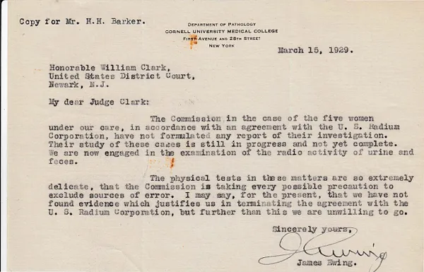 Letters Received to William Clark, March 15, 1929
