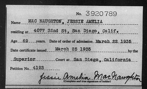Mac Naughton, Jessie Amelia - 1935