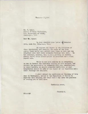 Letters Sent to S. Kjaer, December 17, 1928