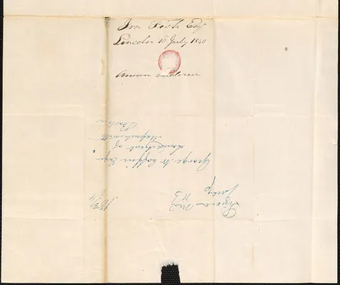 Ira Fish to George Coffin, 10 July 1840