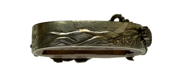 Fuchi with Dragon and Jewel