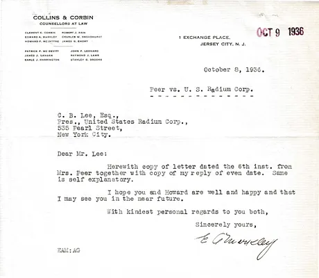 Letters Received to C.B. Lee, October 8, 1936