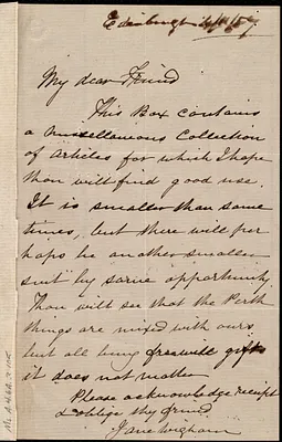 Letter from Jane Wigham, Edinburgh, [Scotland], to Maria Weston Chapman, 4/11/[18]57
