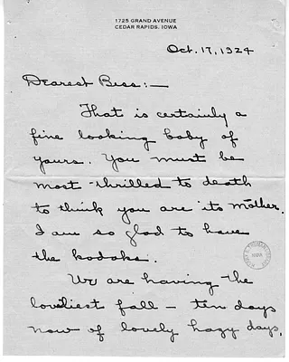 Letter from Betty to Bess W. Truman