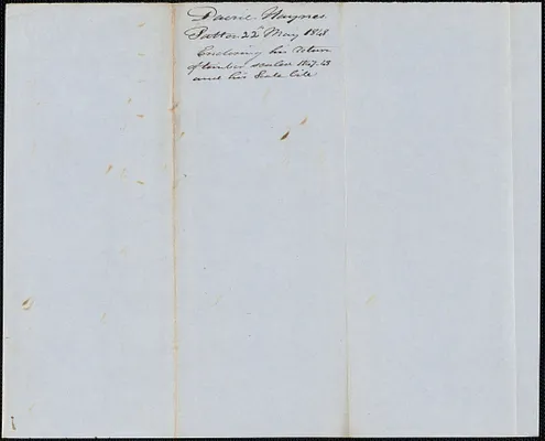 George Coffin to David Haynes, 22 May 1848